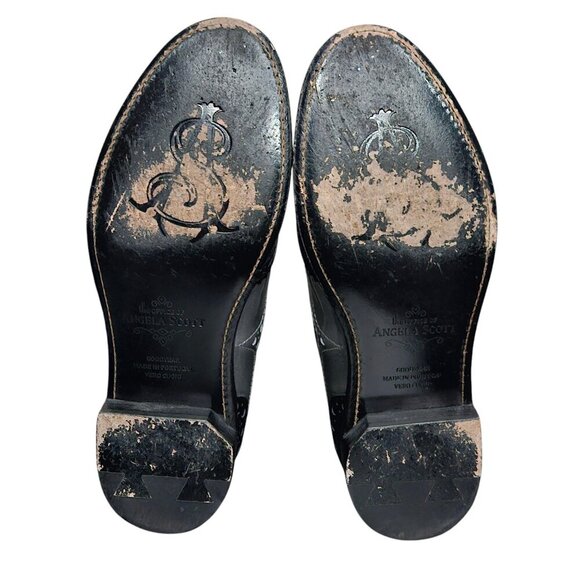 Office of Angela Scott Mr. Doubt Wingtip Brogue Silver Black Leather Oxford 36.5 - Picture 12 of 16